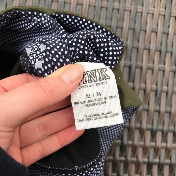 VS PINK Olive Green/Black Capri Legging - Picture 5 of 5